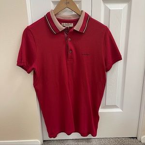 Burberry London Men Red Polo